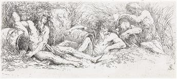 SALVATOR ROSA Three etchings.